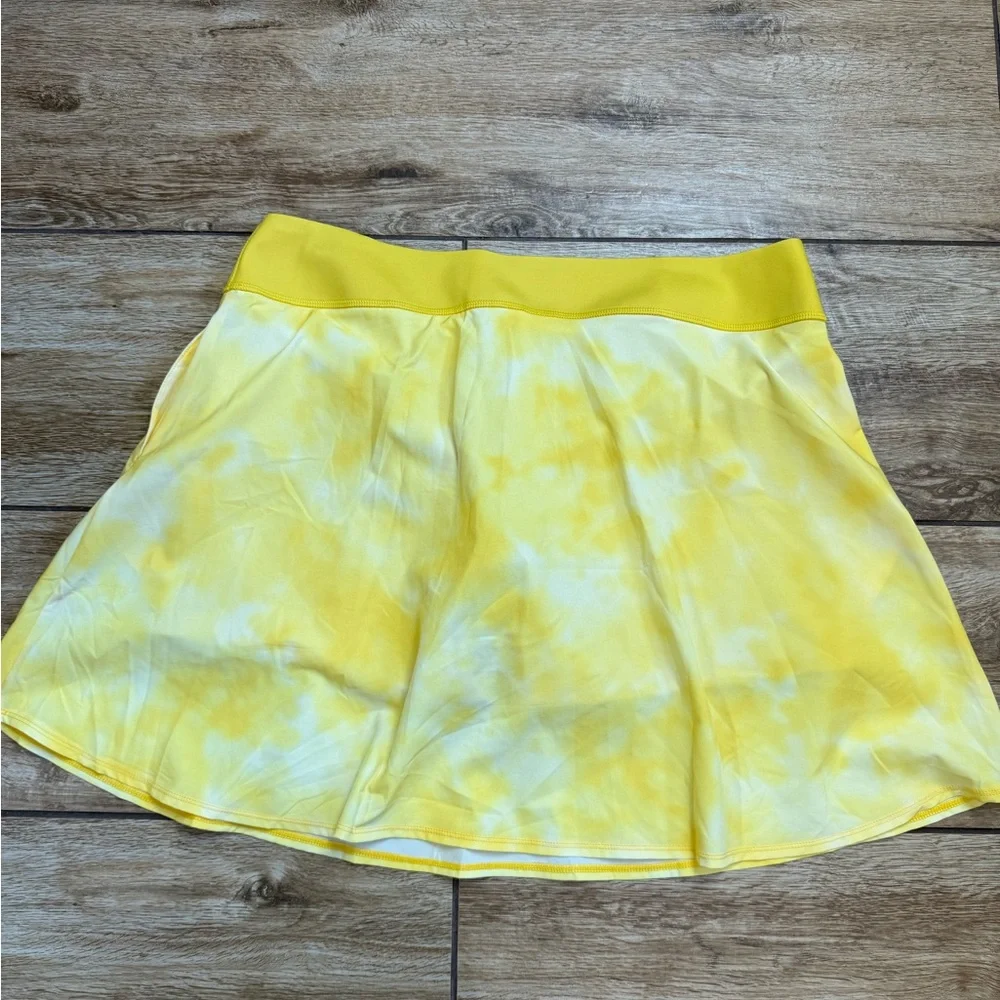 PUMA Golf Pwrshape Skirt Skort Yellow Tie Dye Size XXL 2XL NEW WITH TAGS! POCKET - Picture 3 of 15